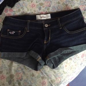 Hollister dark wash shorts